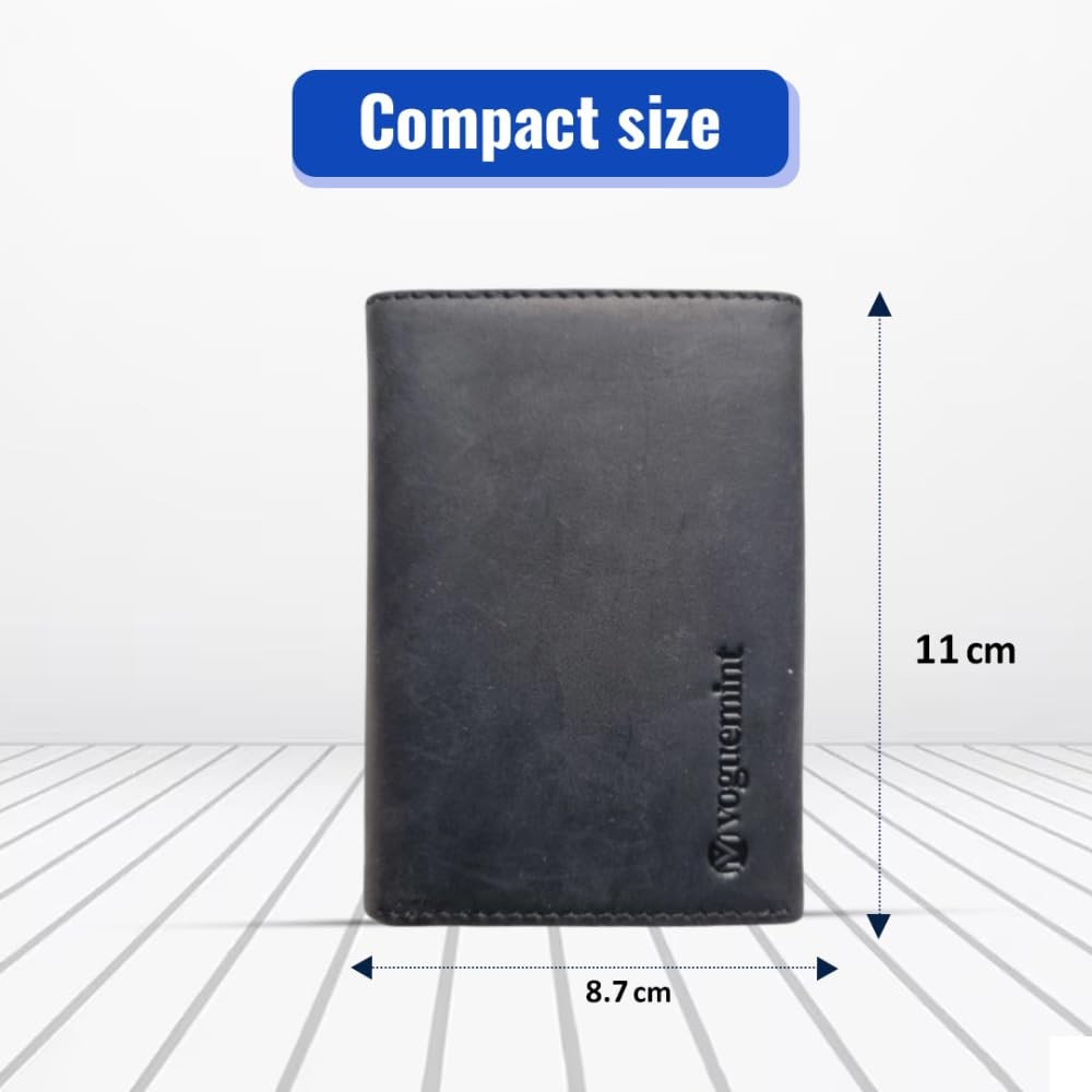 VogueMint Wallet for Men - Slim Minimalist RFID Blocking Genuine Leather Wallet