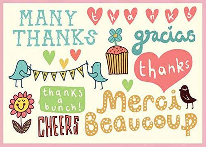 Galison Kate Sutton Many Thanks Thank You Note Cards (28440)