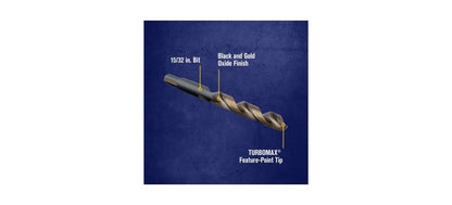 DRILL 15/32 TMXR JL 135' CARDED
