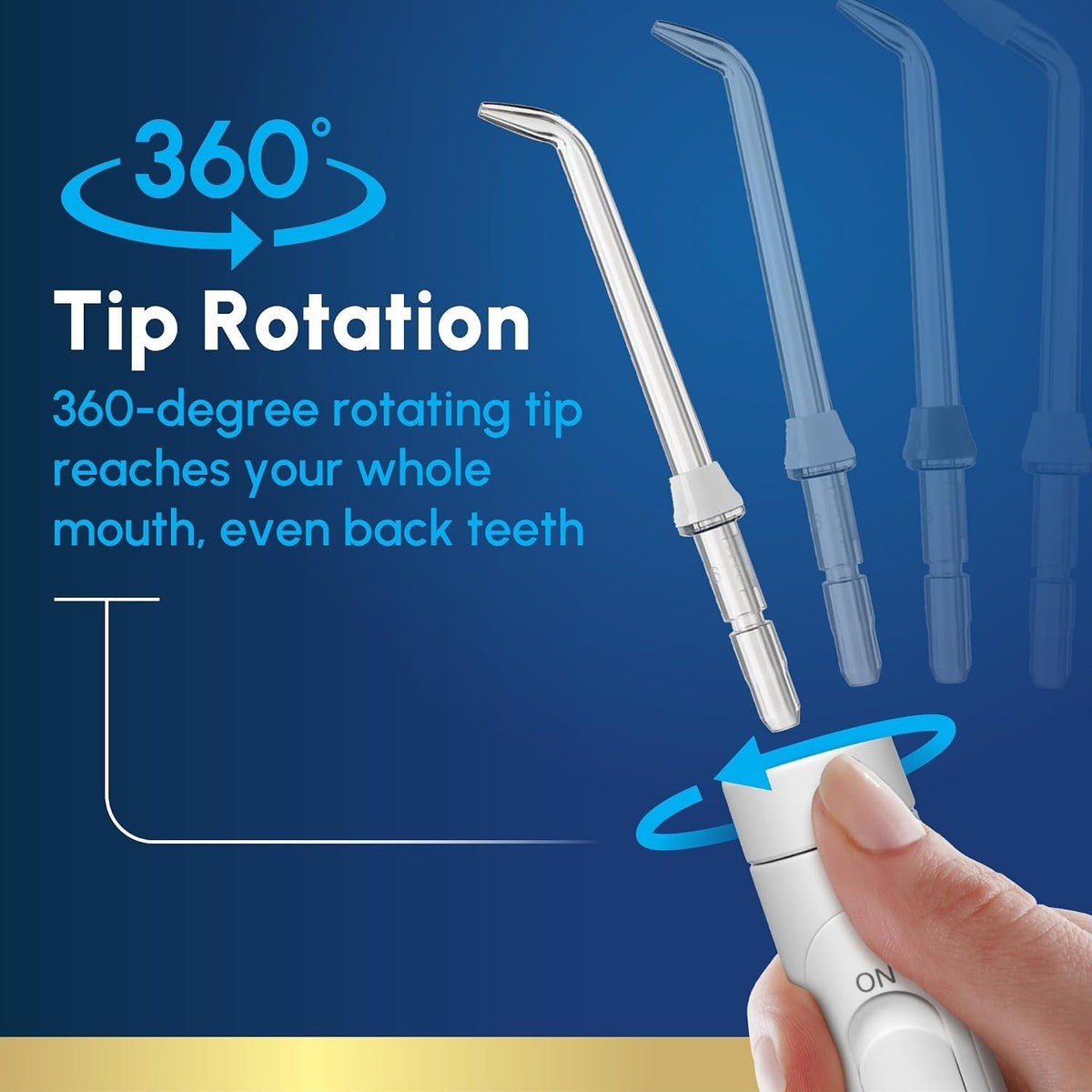Waterpik Evolution Countertop Water Flosser with 10 Settings, 5 Tips, White