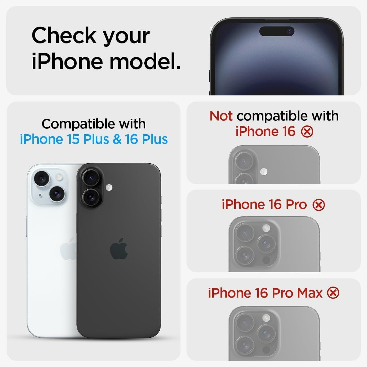 Spigen Tempered Glass Screen Protector for iPhone 16 Plus/iPhone 15 Plus-2 Pack