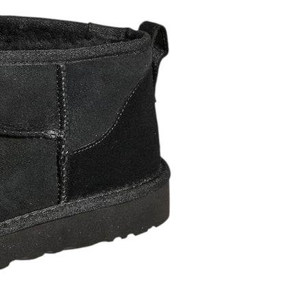 UGG CLASSIC ULTRA MINI BLACK FUR SUEDE COMFORT MEN'S BOOTS SIZE US 11/UK 10 NEW