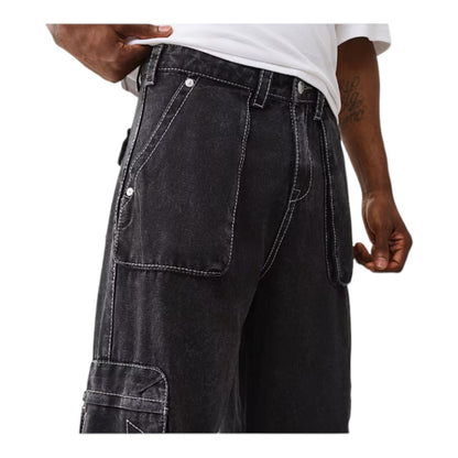 True Religion Carpenter Pants Big T & Super T Baggy Cargo Pants, Black or Canvas