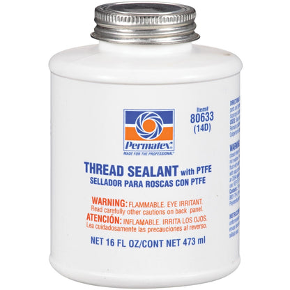 Permatex 80633-12PK Thread Sealant with PTFE, 16 oz. (Pack of 12)