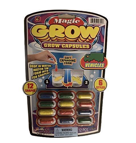 Ja-Ru Magic Grow Capsules, (1 Packs 12 Capsules Assorted). Water Growing Animal