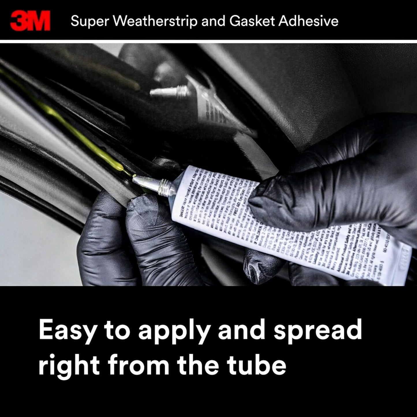 3M Black Super Weatherstrip and Gasket Adhesive, 08008, 5 fl oz, 1 Per Pack