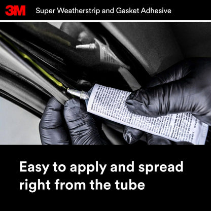 3M Black Super Weatherstrip and Gasket Adhesive, 08008, 5 fl oz, 1 Per Pack