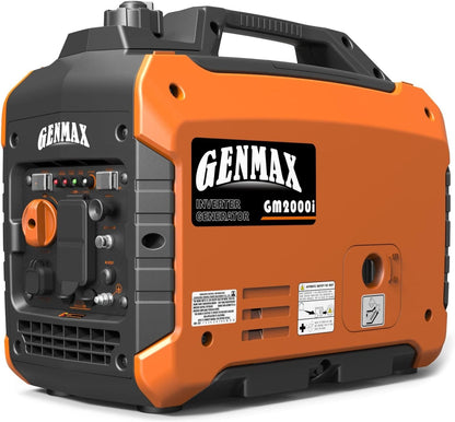 GENMAX Portable Inverter Generator, 2000W Ultra Quiet Gas Engine, EPA Compliant