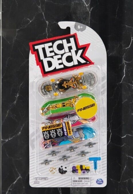 Tech Deck 4-Pack Fingerboard Skateboards Finesse New