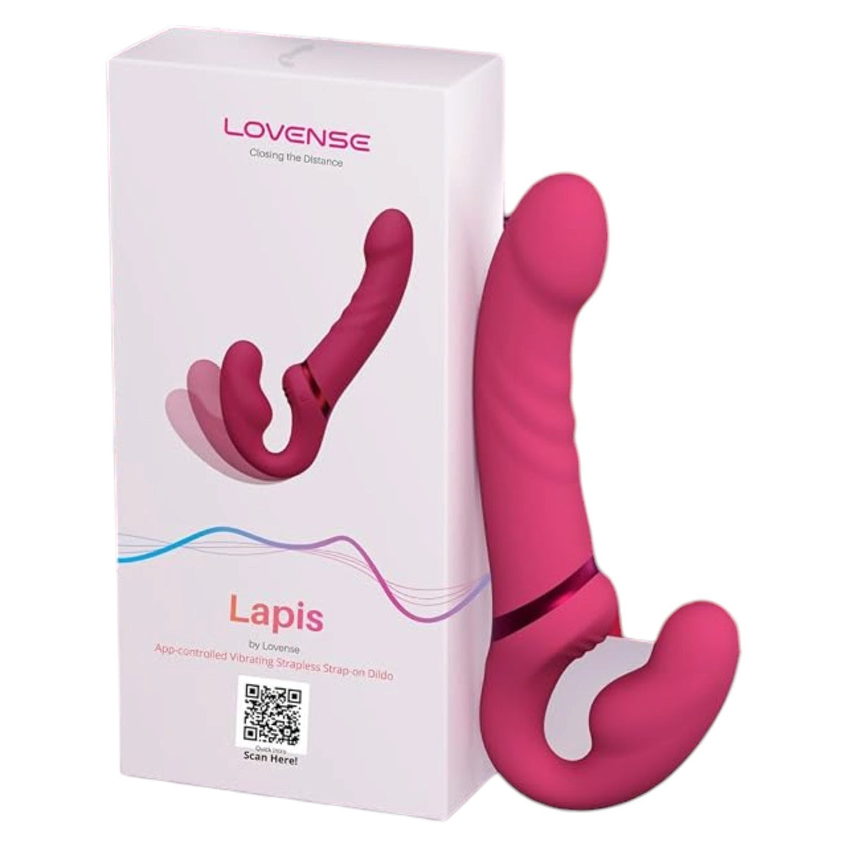 LOVENSE Lapis Strapless or Strap on Dildos G Spot Vibrator W/ App Control