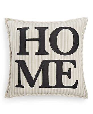 Lacourte Home Stripe Pillow Black 20x20