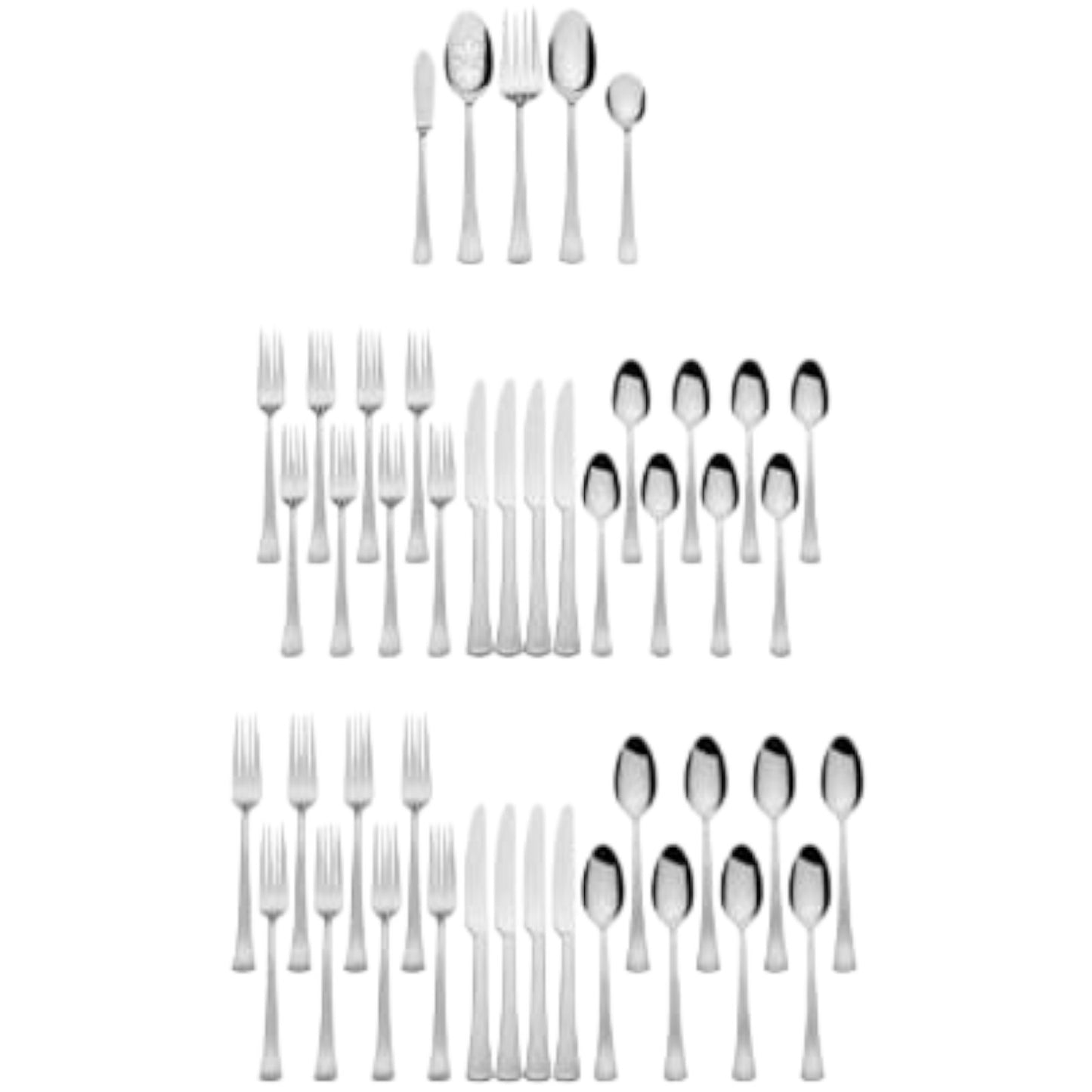 International Silver Fulton Satin 18.0 Stainless Steel 51 Pc Flatware Set NEW