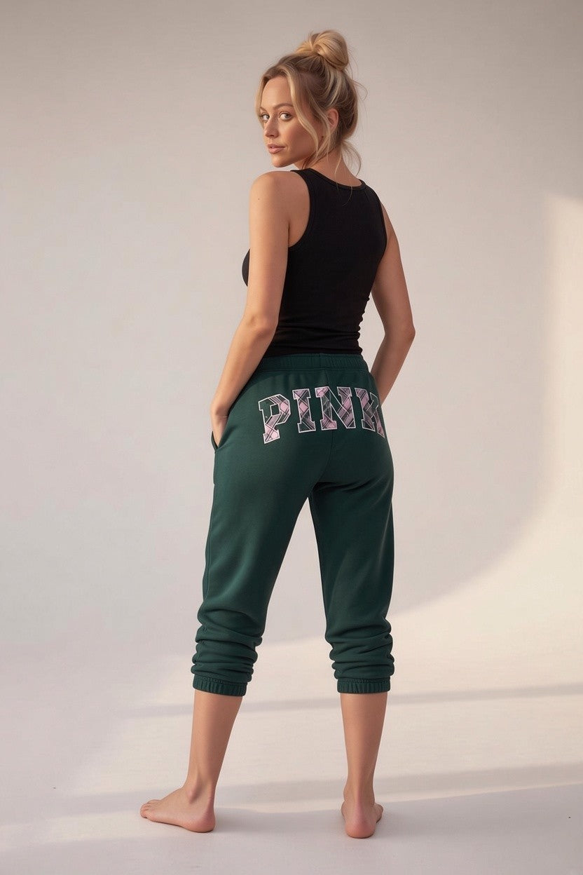 PINK Victoria's Secret Terry Crop Jogger Sweatpants