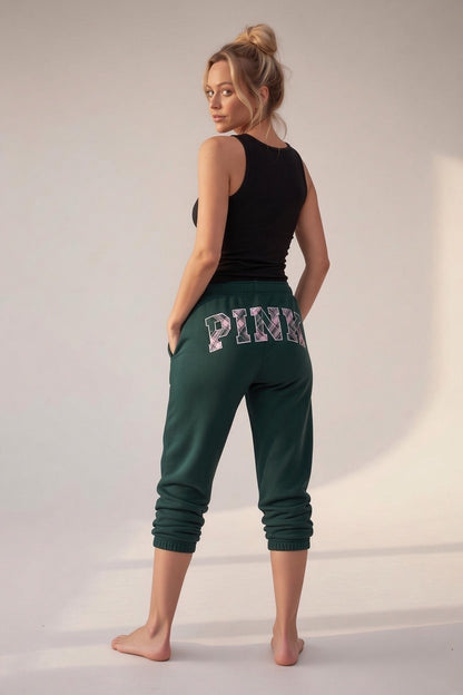 PINK Victoria's Secret Terry Crop Jogger Sweatpants