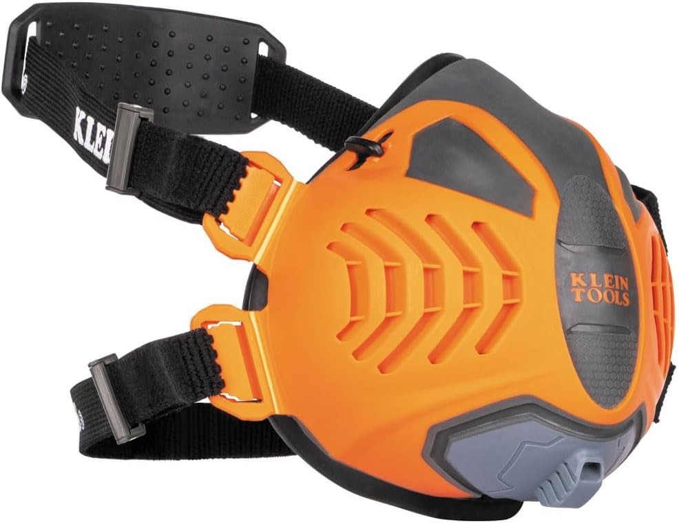 Klein Tools 60552 P100 Half-Mask Respirator with Replaceable Filters Dust, M/L