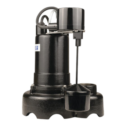 Barracuda 1/3 HP Cast Iron Sump Pump w/ Vertical Switch, BAS33V-1-10, 55 GPM
