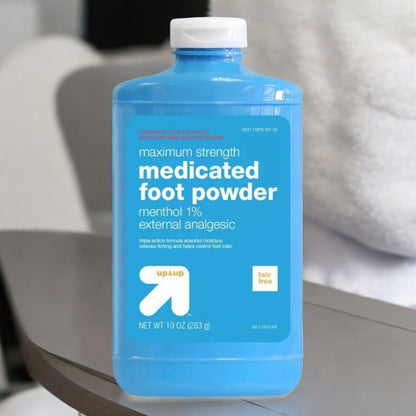 Medicated Foot Powder SEALED NEW 10oz Talc Free Up& Up * Compare To Gold Bond