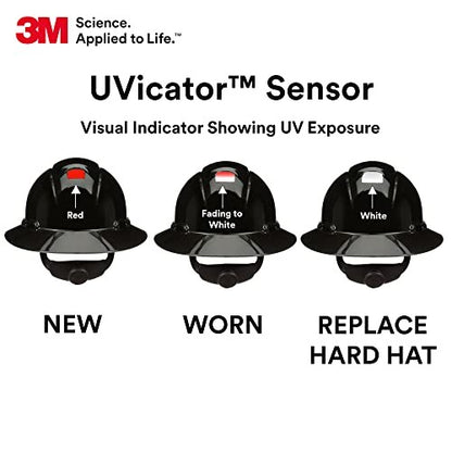 3M Hard Hat SecureFit H-800 Series Full Brim Style Safety Helmet with Uvicator