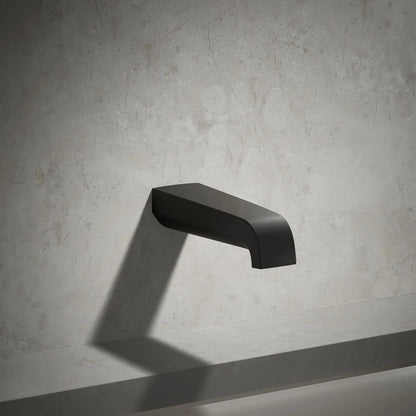Kohler 30105-BL Pitch Wall-Mount Non-Diverter Bath Spout, Matte Black