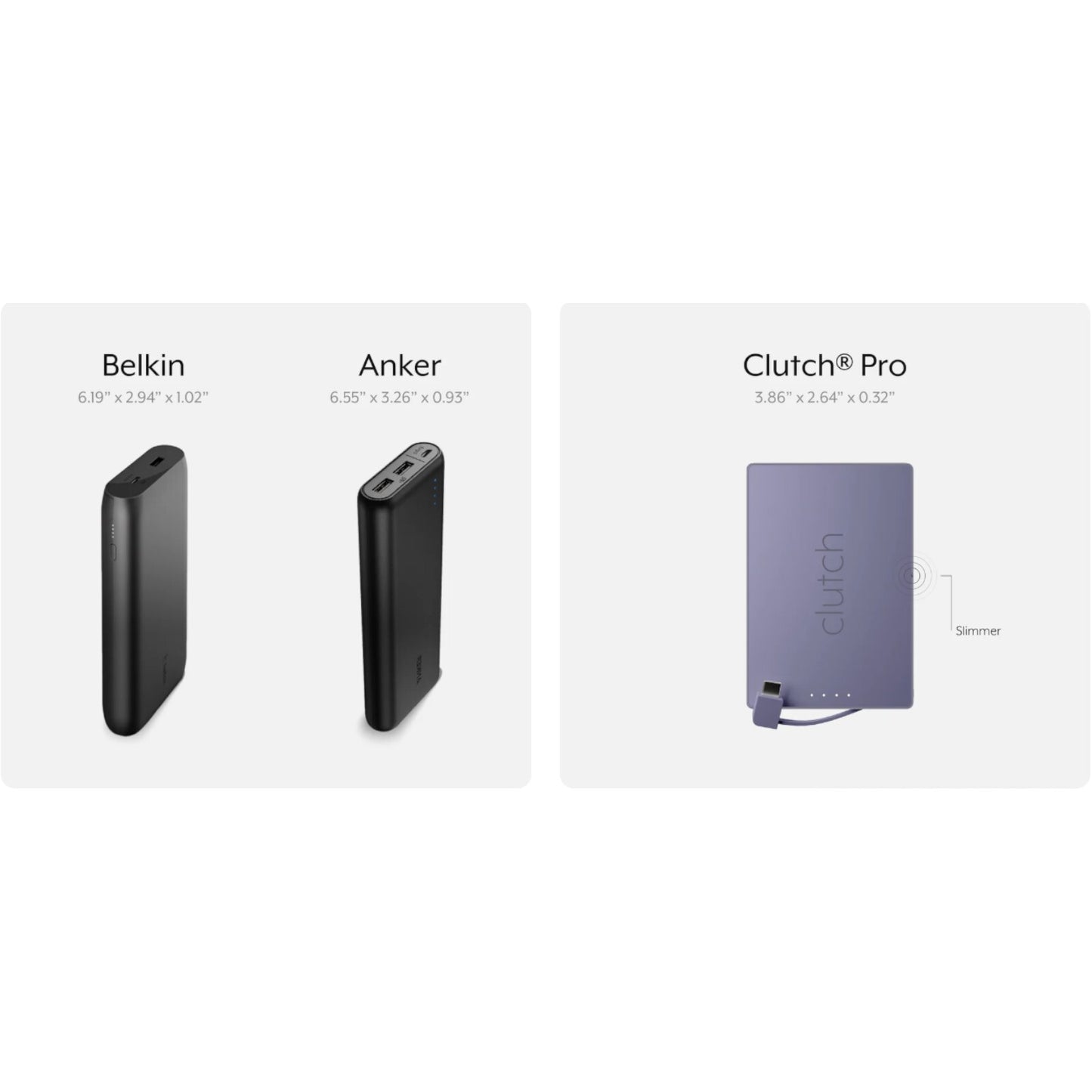 Clutch® Pro Lavender USB-C Android & Apple MagSafe Portable Charger / Power Bank