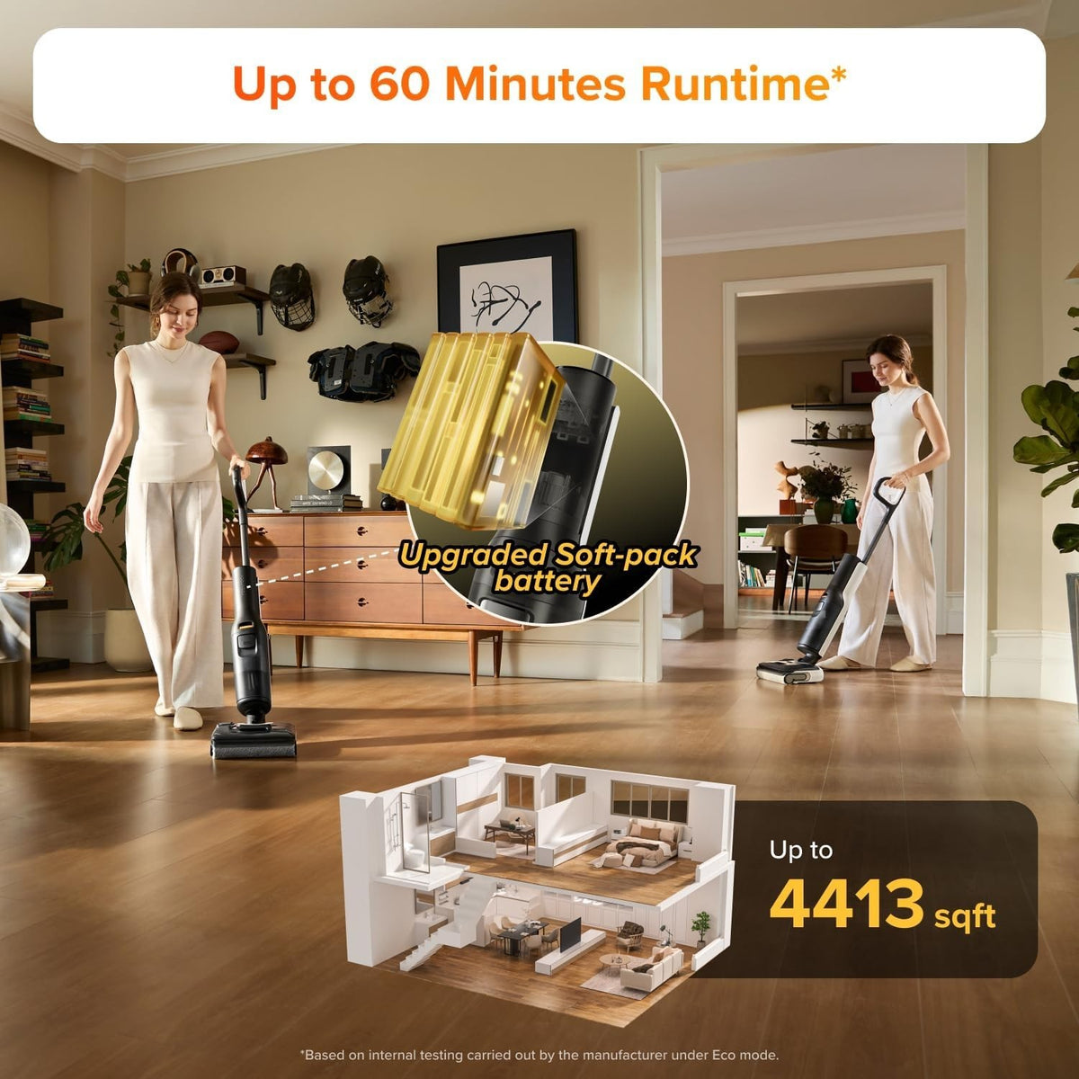 Roborock F25 LT Wet Dry Vacuum Cleaner & Mop, Cordless Hard Floor Cleaner NEW