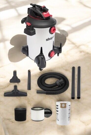 The Shop-Vac(5761311)  12 Gallon* 6.0 Peak HP** Stainless Steel Wet/Dry Vacuum