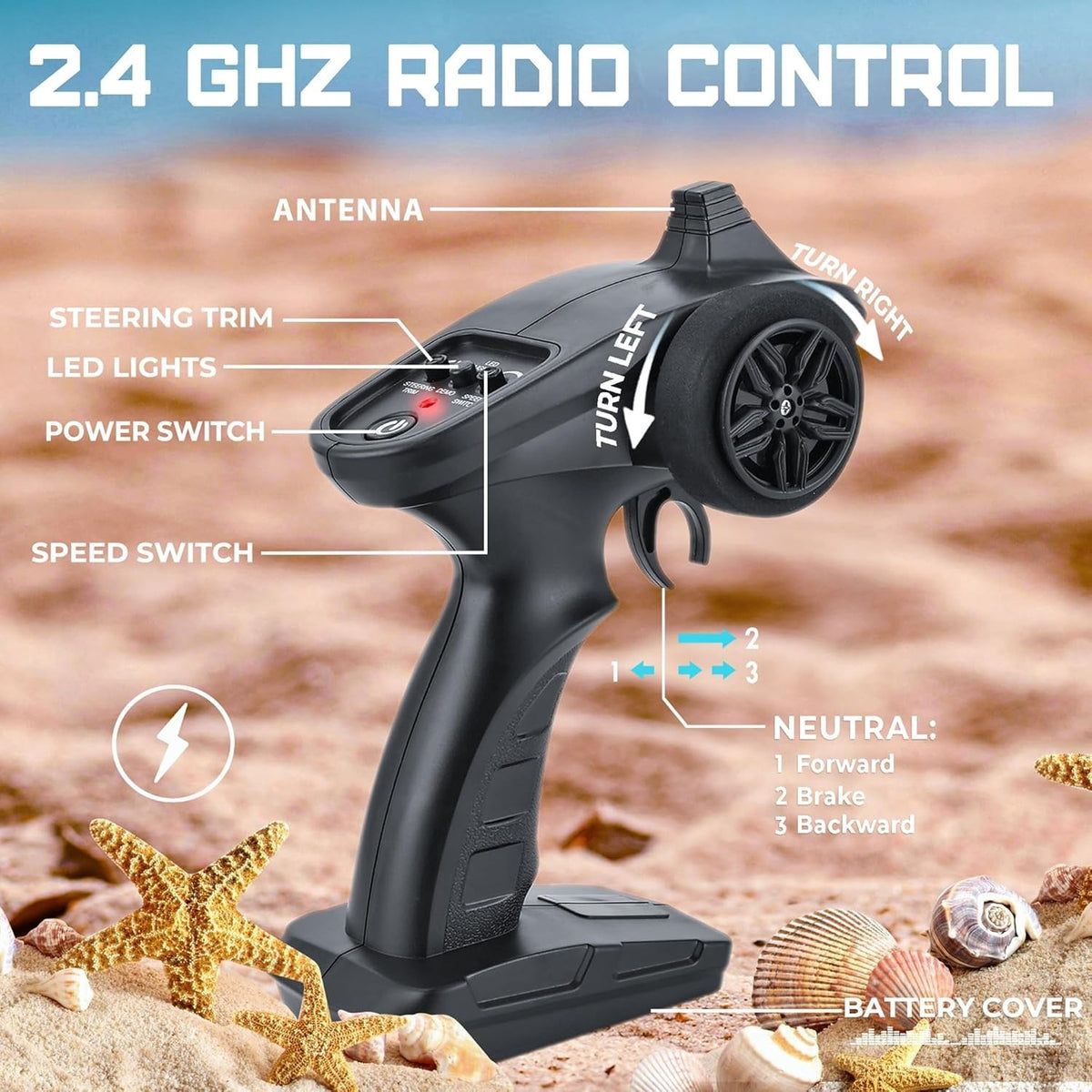 BEZGAR TX2P1, 2 Packs 30 KPH RC Boats with Suitcase - 2 Boats & Remotes Included