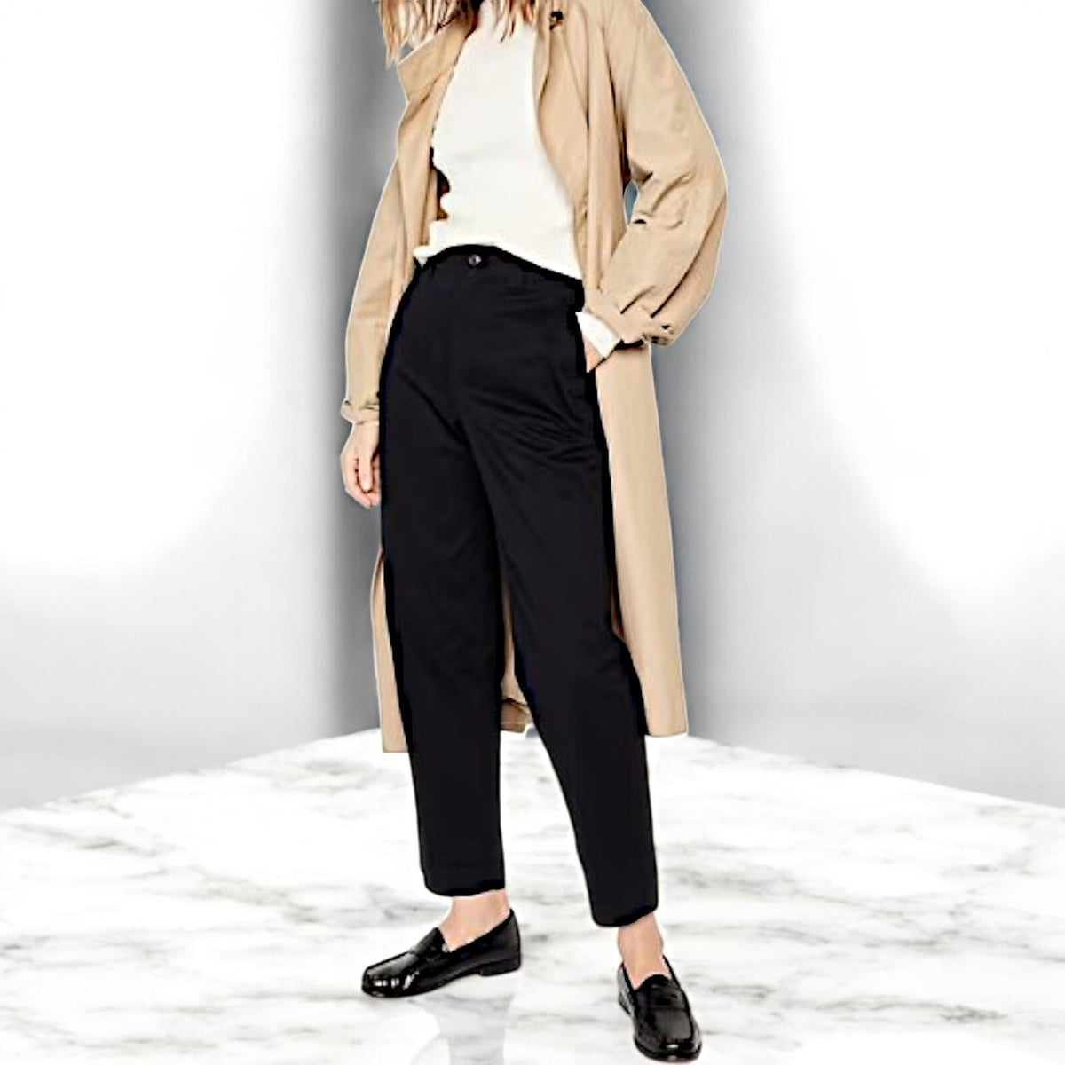 Old Navy High-Waisted OGC Chino Pants for Women - SZ L - Black or Tan