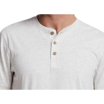 Weatherproof Vintage Men's Short Sleeve Melange Henley Shirt