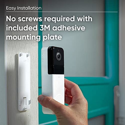 WYZE Wireless Video Doorbell Pro (Chime Included), 1440 HD Video, 1:1 Aspect Ra