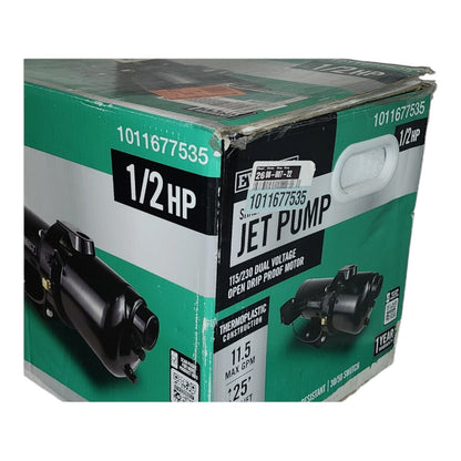 Everbilt 1/2 HP Thermoplastic Shallow Well Jet Pump 1011677535