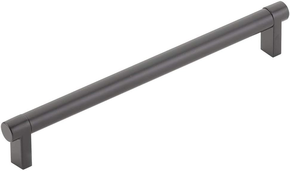 Emtek 84056.RECUS19 Select Smooth Cabinet Pull | Flat Black | 8 inch