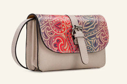 NWT Patricia Nash Torri Leather Crossbody Chalk White/Greek Ombre (MSRP $149)