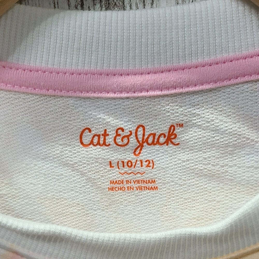Cat & Jack Kid's Pink and Orange Tie Dye Long Sleeve Size L (10/12) NWT!