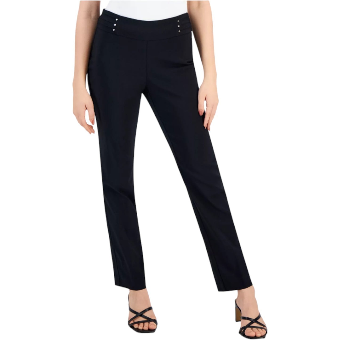 JM Collection Petite Tummy-Control Comfort waistband Pants, Black or Blue