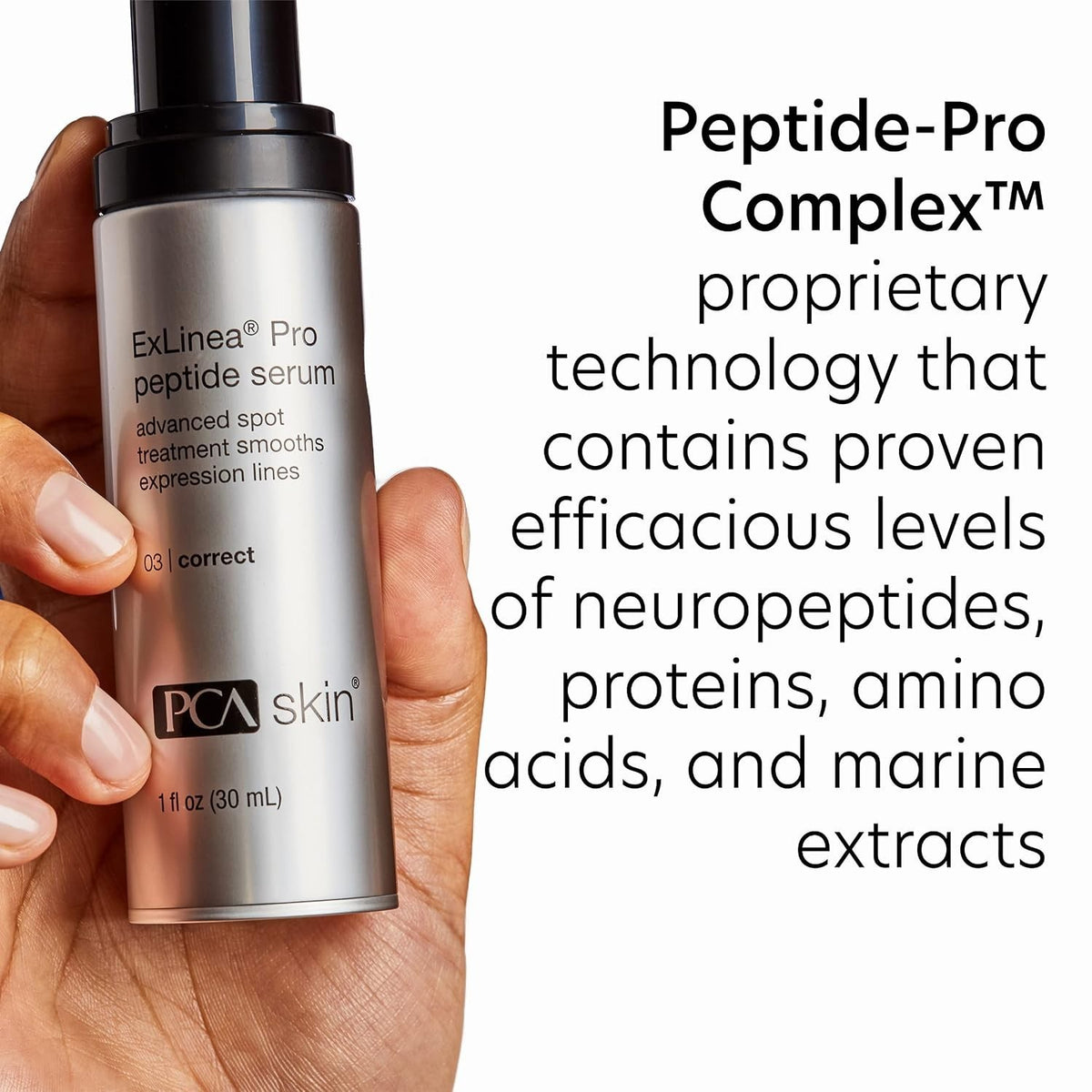 PCA Skin EXLINEA  Pro Peptide  Serum  1oz.    Peptide Serum, Smoothes Lines,