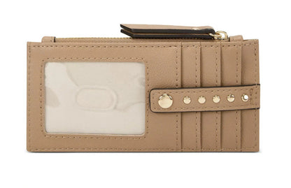 INC Hazell Card Case with Coin Section | Camel Gold | Coin Pocket | 9 Card Slot