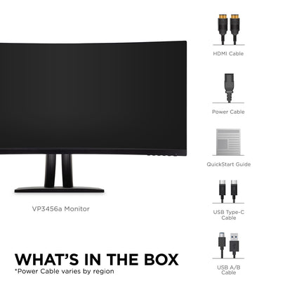 ViewSonic VP3881A 43" 1440p Ultrawide Curved Monitor, 100% sRGB, USB-C & HDMI