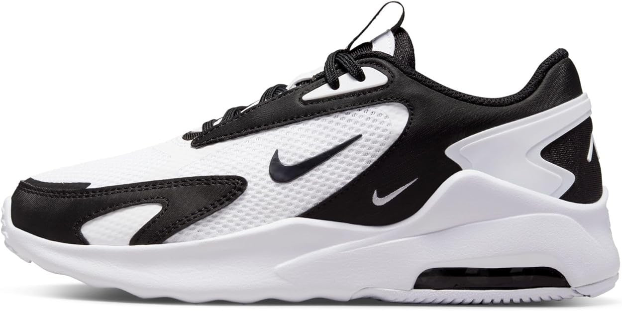 Women's Nike Air Max Bolt CU4152-101 White Black Low Top Mesh Sneakers - SZ 7