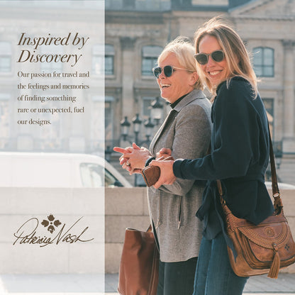 Patricia Nash Leather Crossbody Bag - Bianco Crossbody Organizer, 100% Full Gra