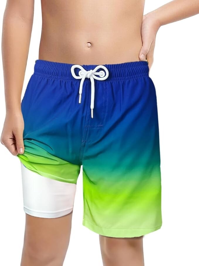LUCOWEE Boys Swim Bathing Trunks Soft Compression Liner  Swimming Shorts