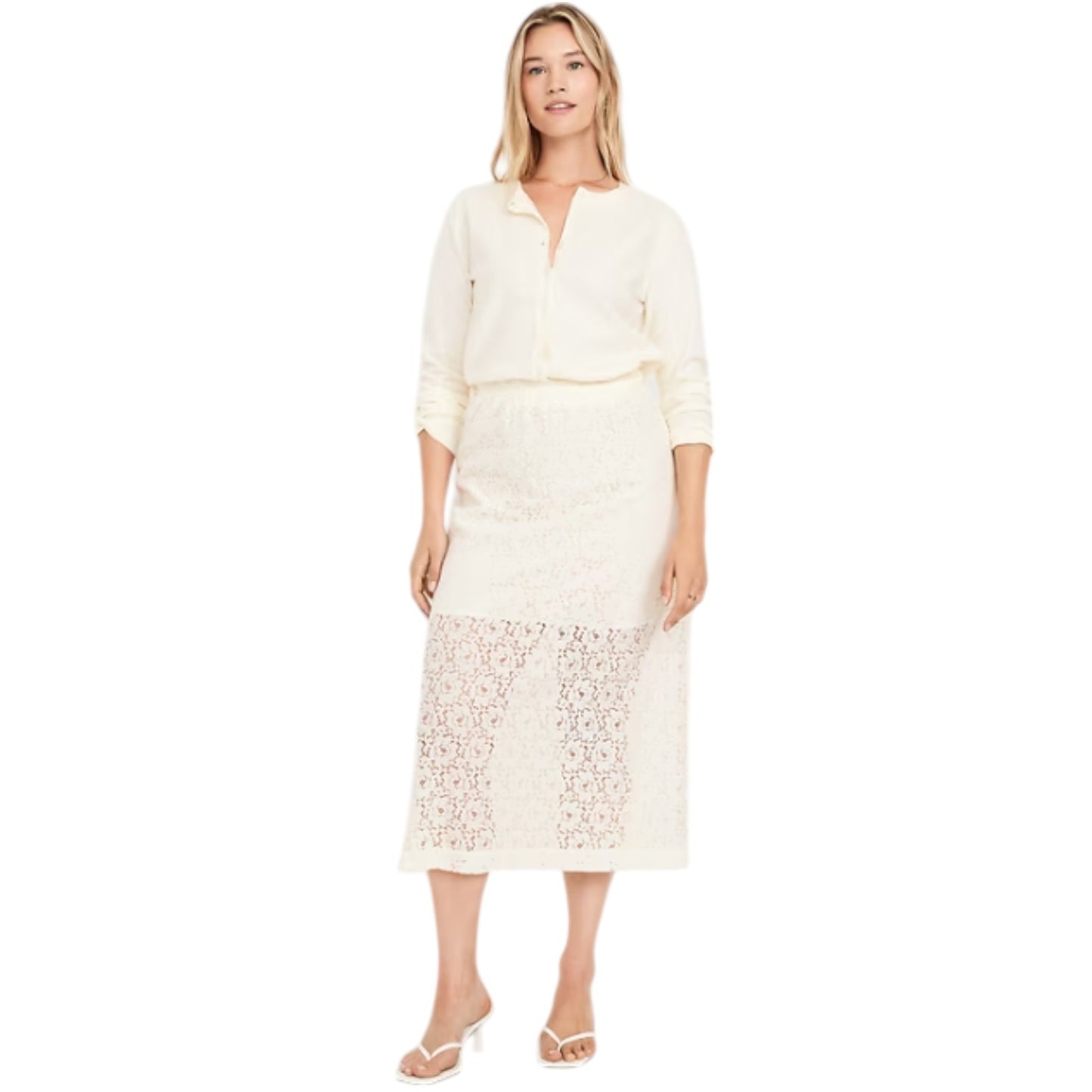 Old Navy High-Waisted Lace Midi Skirt - #798241 -