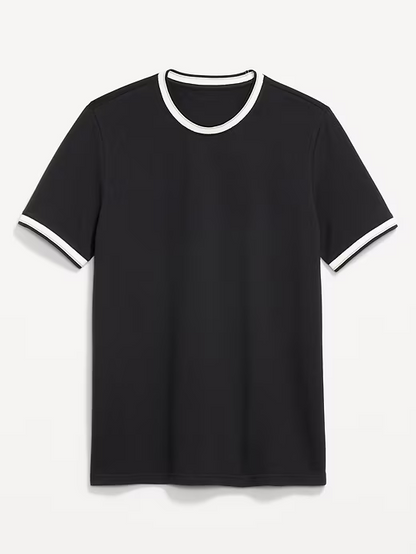 OLD NAVY Men's Crew Neck Trim Ringer Pique T-Shirt Tee NWT, Many colors & Sizes