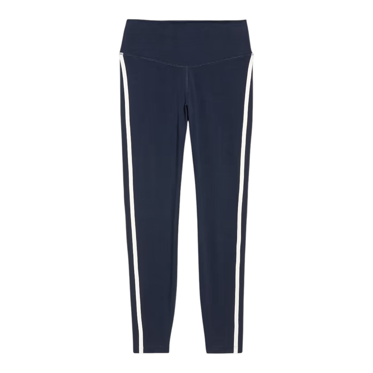 Old Navy High-Waisted PowerChill Side-Striped 7/8 Leggings, Navy, Size S - XL