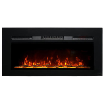 Paramount 36" Front Venting Slim Wall Mount Electric Fireplace-Black