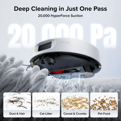 Roborock 2026 Qrevo 2 Pro Robot Vacuum and Mop, 20,000Pa Suction White- NEW!