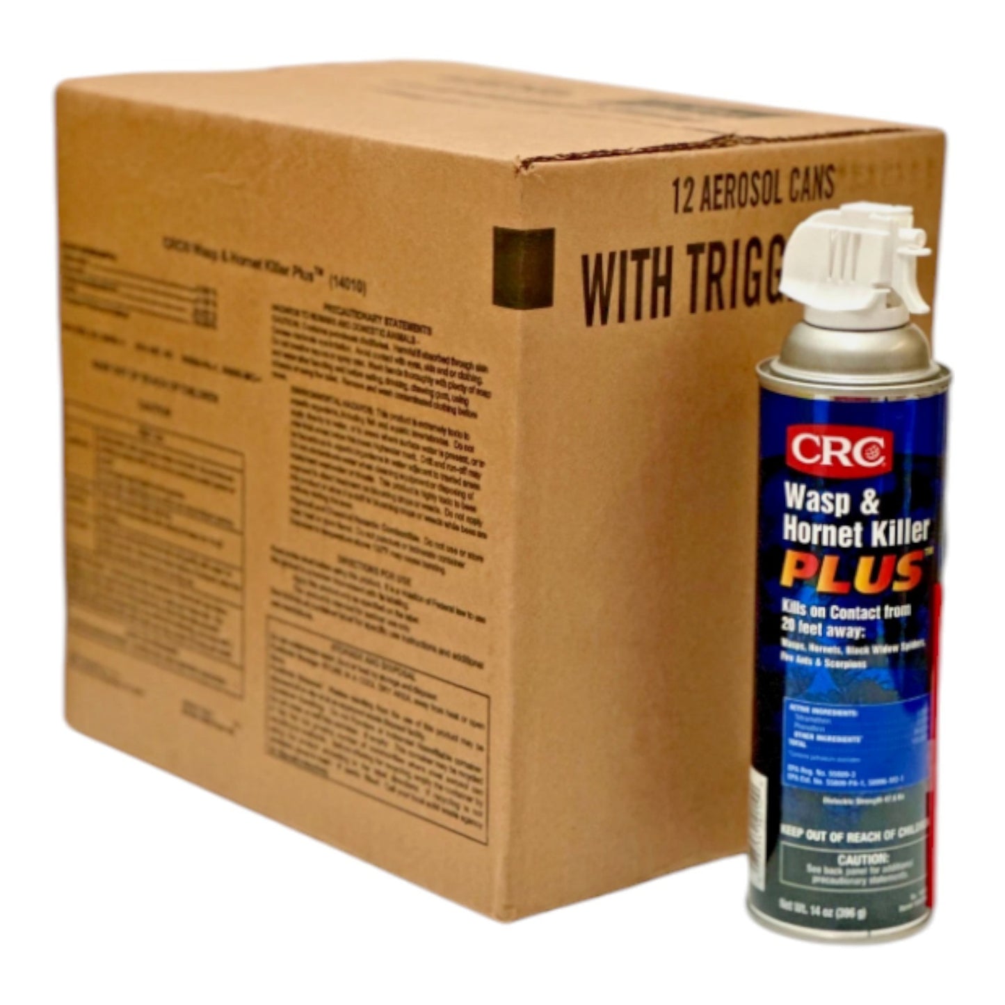 CRC 14010 Wasp Hornet Killer PLUS Insecticide 14 oz Aerosol w Trigger 1, 6 or 12