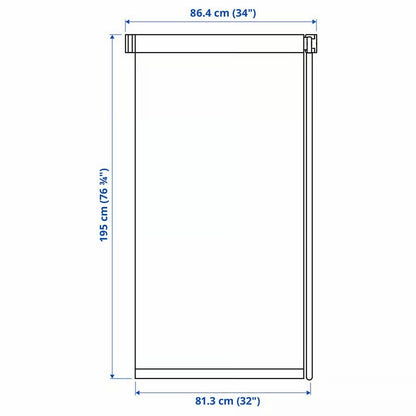 IKEA FRIDANS Blackout Roller Blind White  34x76 ¾" 103.969.44