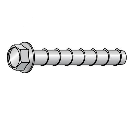 Simpson Strong Tie THD50800H 1/2" x 8" Titen HD Heavy Duty Screw Anchor for Con