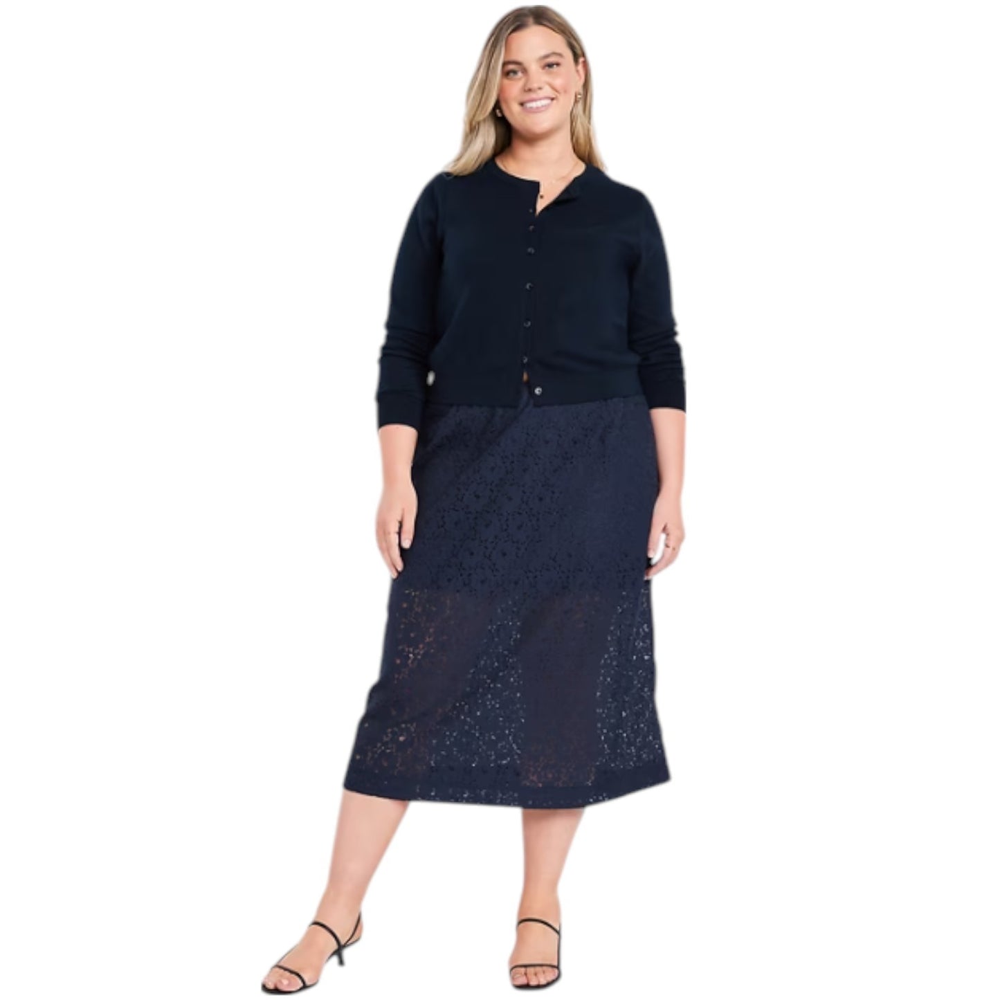Old Navy High-Waisted Lace Midi Skirt - #798241 -